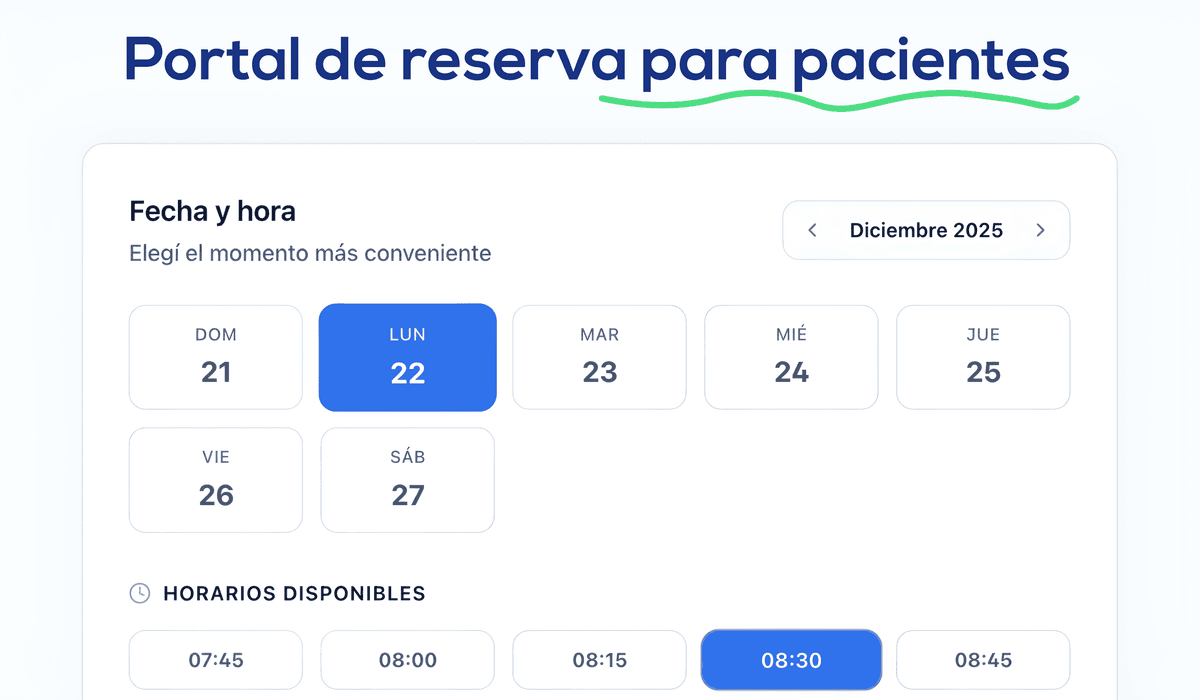 Reserva de turnos online para pacientes en Turnera
